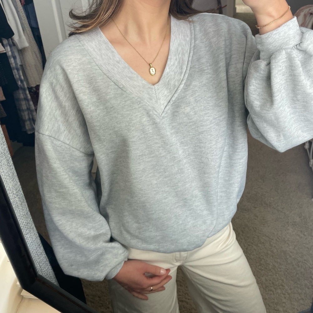 Vintage 90s V-Neck Cozy Sweatshirt